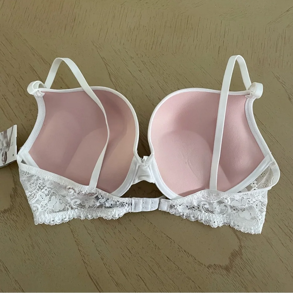 NWT Smart & Sexy Add 2 Cup Sizes Push-Up Bra |White 36C - Picture 3 of 10